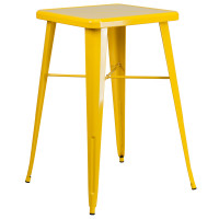Flash Furniture CH-31330-YL-GG Square Bar Height Table in Yellow